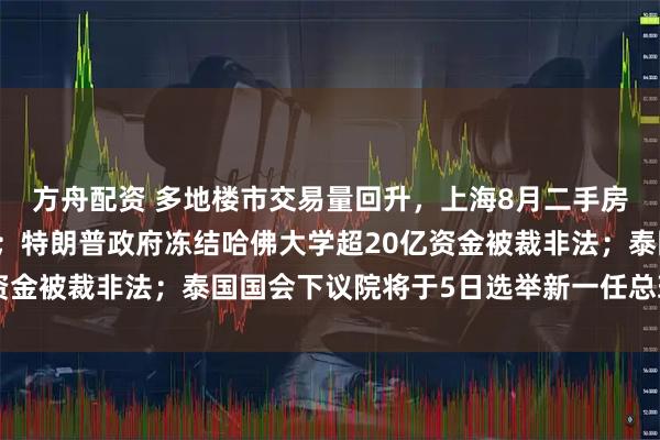 方舟配资 多地楼市交易量回升，上海8月二手房网签量同比增超11%；特朗普政府冻结哈佛大学超20亿资金被裁非法；泰国国会下议院将于5日选举新一任总理｜早报